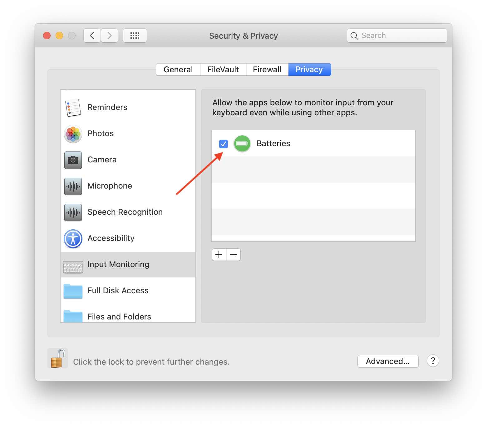 Batteries Helper in Security & Privacy